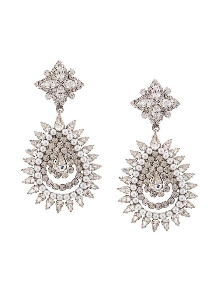 Dannijo Lea Drop Earrings - Silver