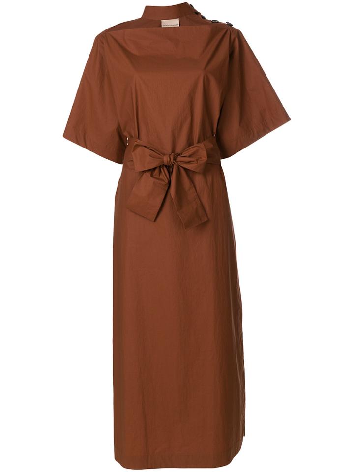 Erika Cavallini Belt Tie Dress - Brown