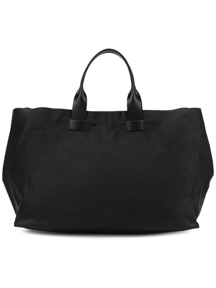 Troubadour Leather Tote - Black