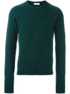 Ami Alexandre Mattiussi Crew Neck Sweater, Men's, Size: Xl, Green, Nylon/wool/alpaca