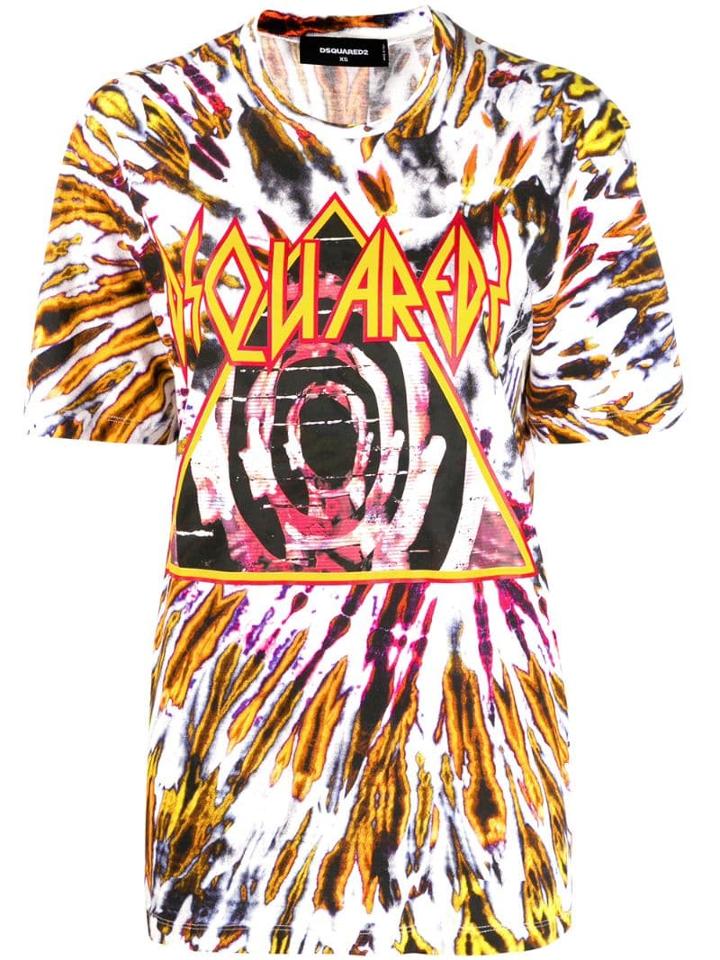 Dsquared2 Tie-dye Print T-shirt - Black
