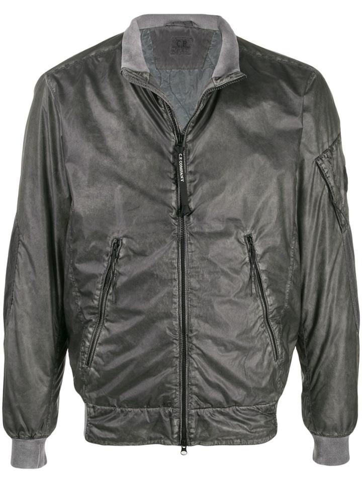 Cp Company Zipped Bomber Jacket - Grey