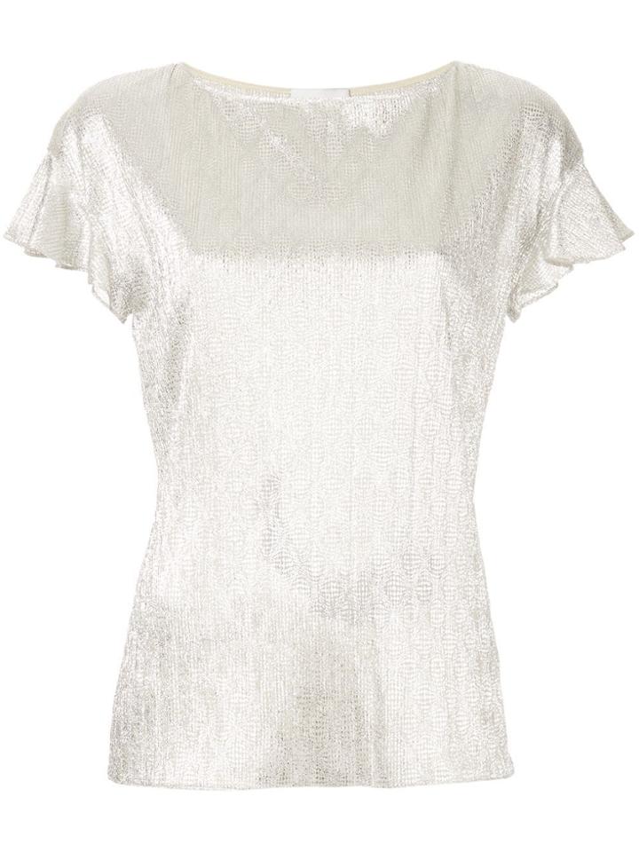 Ingie Paris Metallic Effect T-shirt - Silver