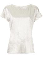 Ingie Paris Metallic Effect T-shirt - Silver