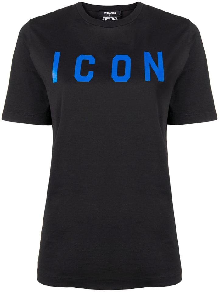 Dsquared2 Icon Slogan T-shirt - Black