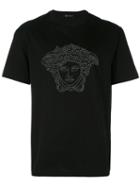 Versace - Medusa Head Embellished T-shirt - Men - Cotton - Xl, Black, Cotton