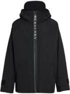 Burberry Bungee Cord Detail Hooded Parka - Black