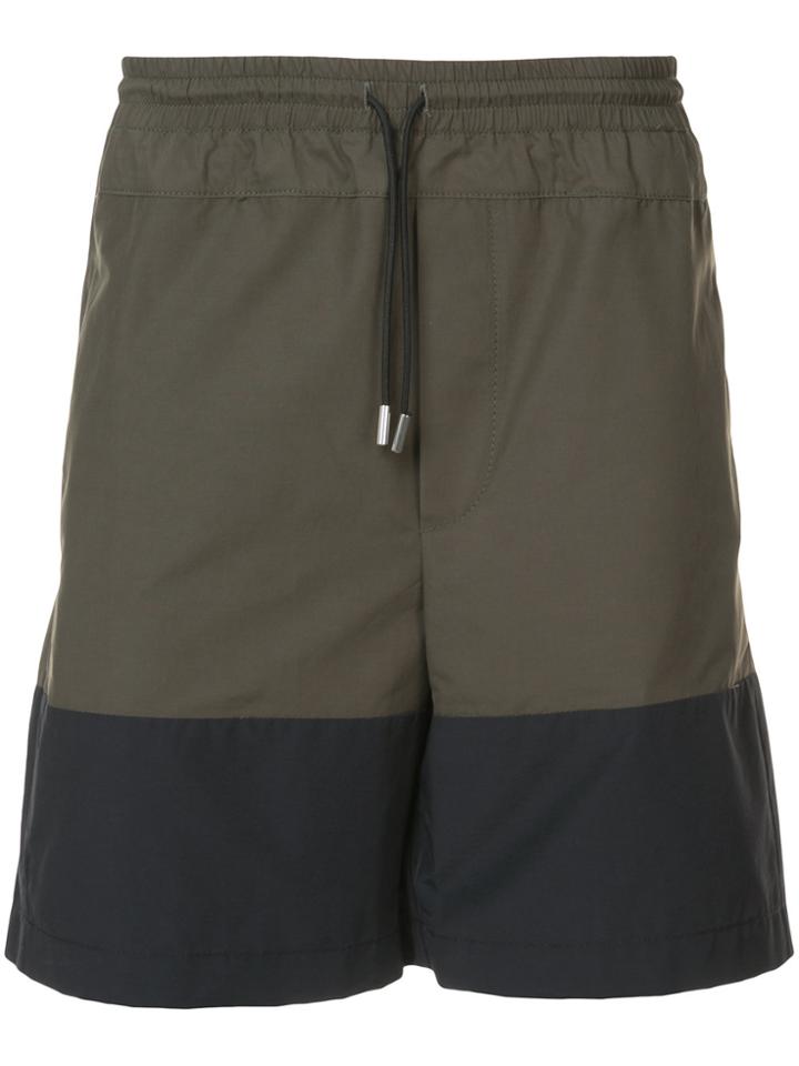 Public School Two-tone Swim Shorts - Green