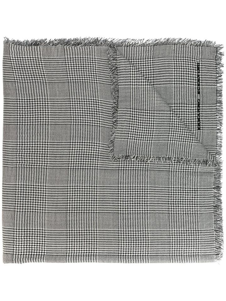 Ermanno Scervino Prince Of Wales Scarf - Black