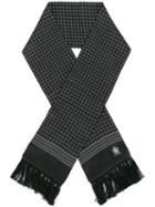 Dolce & Gabbana Crown Dot Print Scarf, Men's, Black, Silk