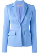 Emilio Pucci Classic Blazer, Women's, Size: 40, Blue, Cotton/linen/flax/nylon/silk