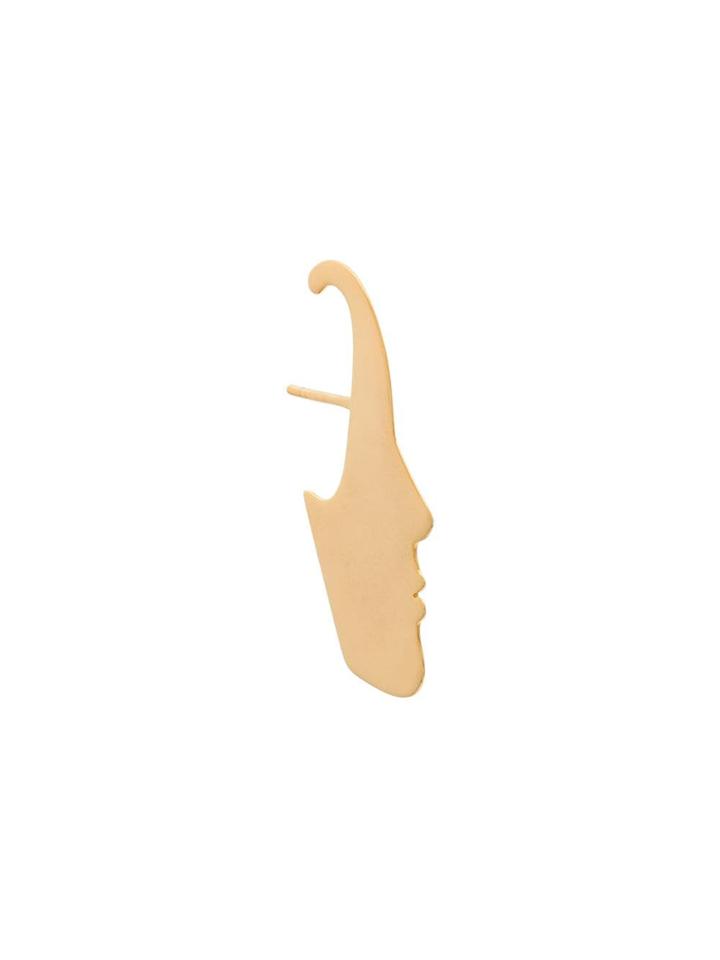 Vibe Harsl0f Sara Face Singular Earring - Metallic