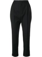 Saint Laurent Pleated Tailored Trouser - Black