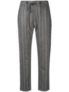 Eleventy Striped Straight-leg Trousers - Grey
