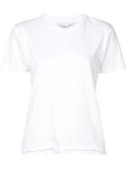 Derek Lam 10 Crosby Short Sleeve Tee With Ruffle Hem - White
