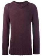 Société Anonyme V-neck Jumper, Men's, Size: Large, Pink/purple, Alpaca/merino