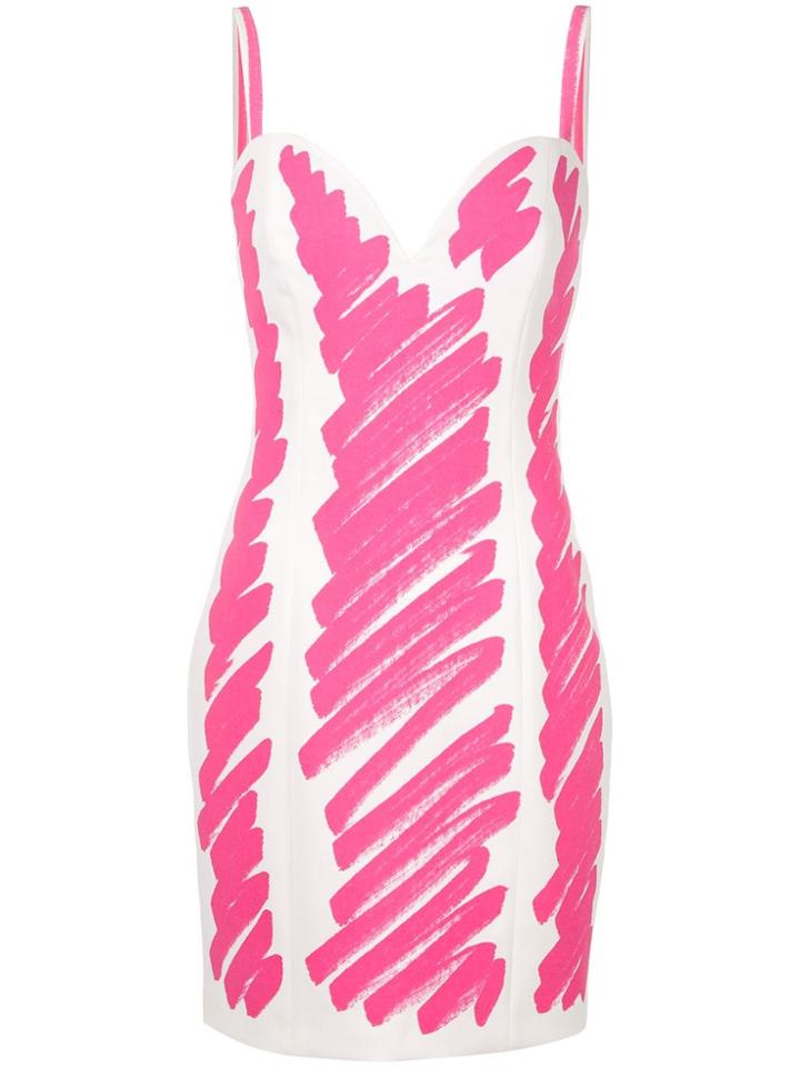 Moschino Paint Swipe Mini Dress - White