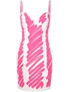 Moschino Paint Swipe Mini Dress - White