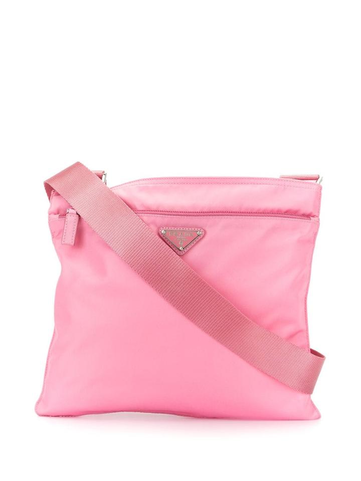 Prada Pre-owned Logo Plaque Crossbody Bag - Pink