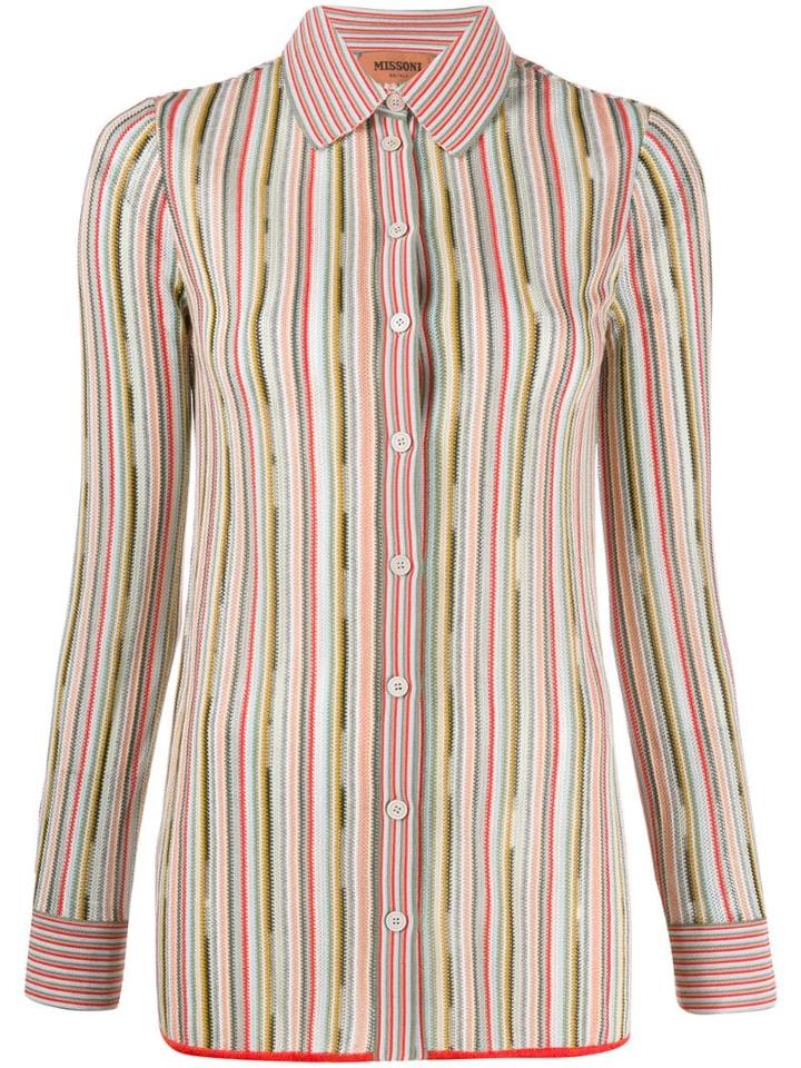 Missoni Striped Button Shirt - Green