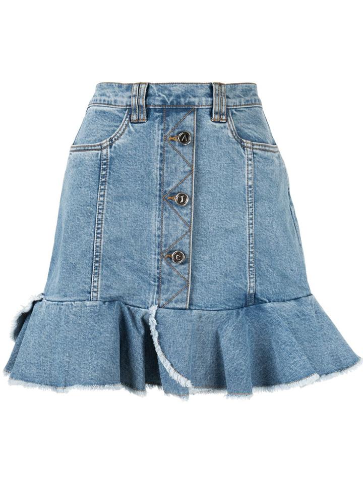 Aje Saltwater Denim Mini Skirt - Blue