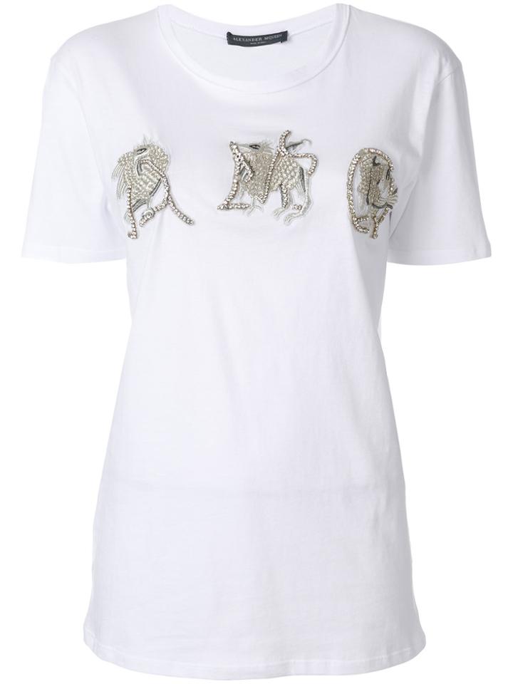 Alexander Mcqueen Embellished T-shirt - White