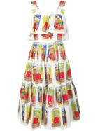 Dolce & Gabbana Vegetable Tin Print Dress - White