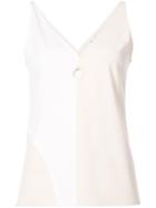 Derek Lam 10 Crosby Bicolored V-neck Cami - Grey
