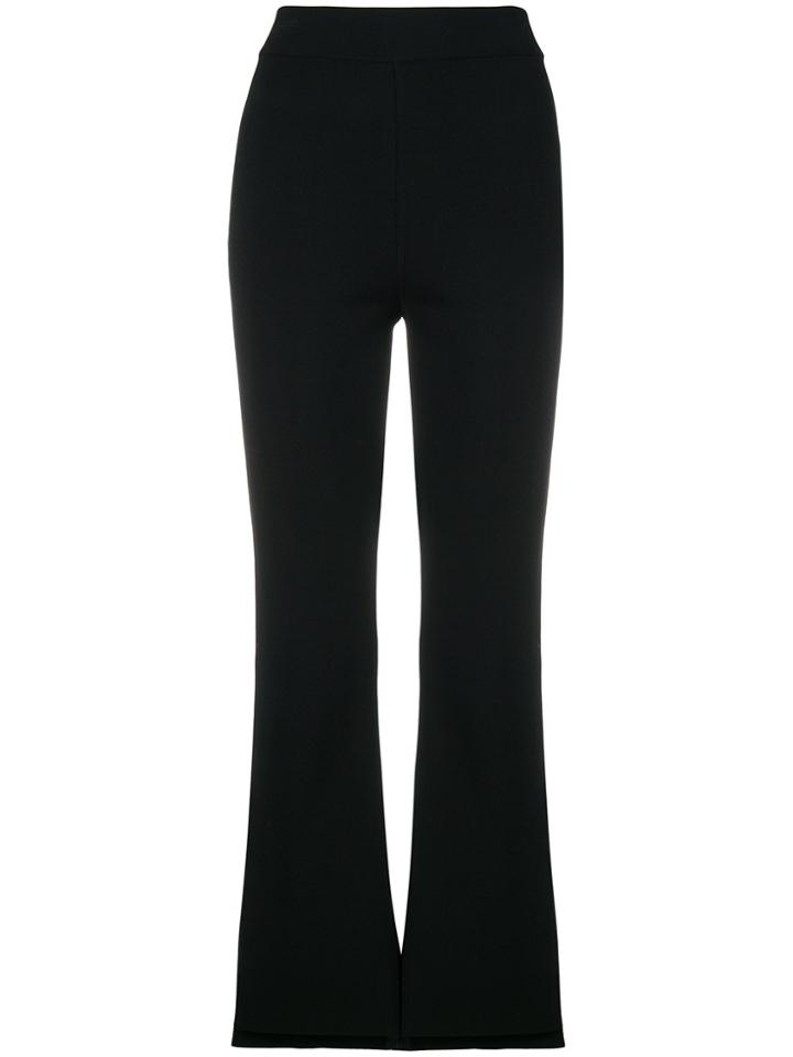 Stella Mccartney Flared High-waisted Trousers - Black