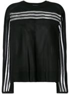 Y-3 Sheer Stripe Panel Top - Black