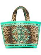 Roberto Cavalli Leopard Print Large Tote