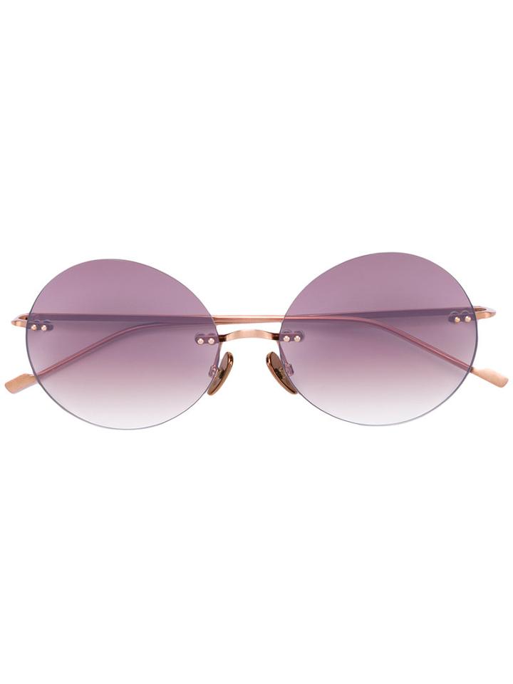 Courrèges - Round Sunglasses - Women - Metal - One Size, Pink/purple, Metal
