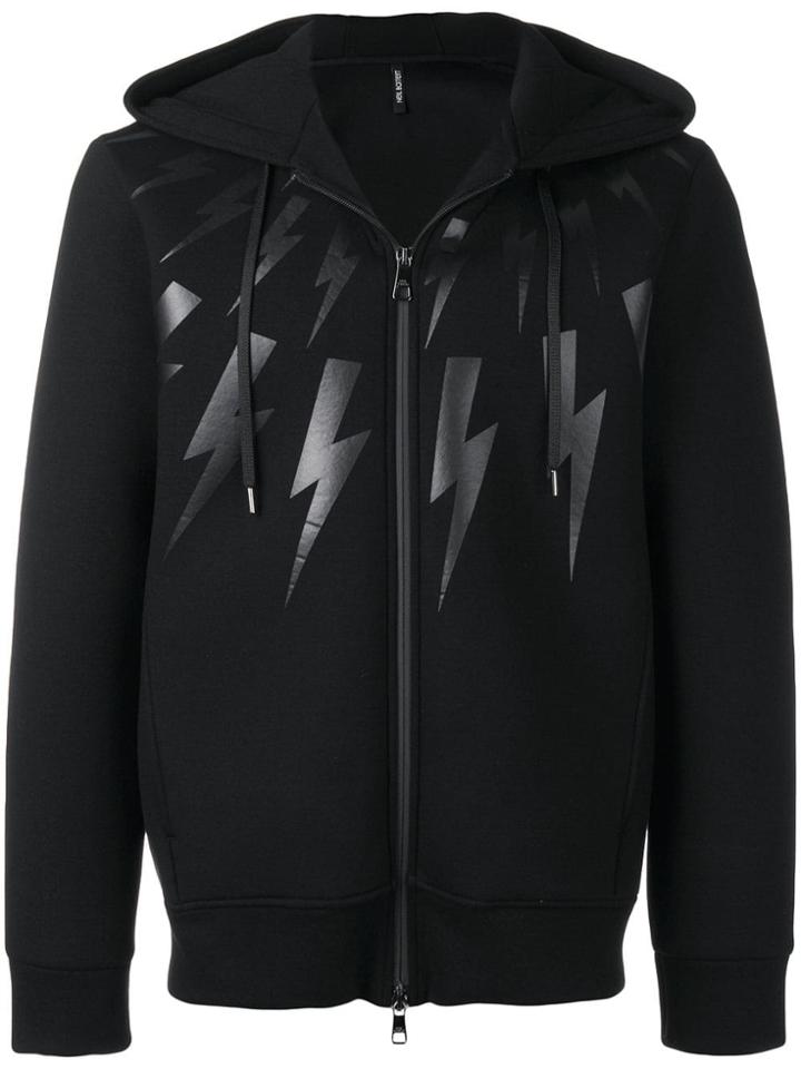Neil Barrett Thunderbolt Hoodie - Black