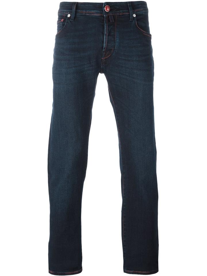 Jacob Cohen Slim-fit Jeans, Men's, Size: 37, Blue, Cotton/polyester/spandex/elastane