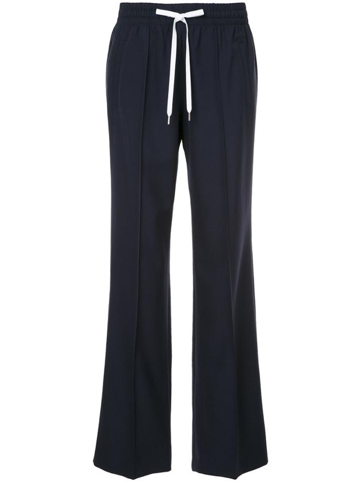 Miu Miu Drawstring-waist Tailored Trousers - Blue