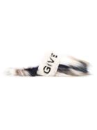 Givenchy Faux Fur Logo Mules - Multicolour