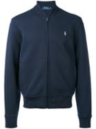Polo Ralph Lauren - Bomber Jacket Sweater - Men - Cotton/polyester/spandex/elastane - S, Blue, Cotton/polyester/spandex/elastane