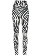 Versace Zebra Print Leggings - Black