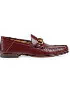 Gucci Horsebit Leather Loafers - Red