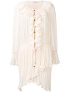 Philosophy Di Lorenzo Serafini Ruffle Shirt Dress - Neutrals