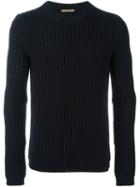 Nuur Ribbed Sweater, Men's, Size: 48, Blue, Merino