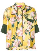F.r.s For Restless Sleepers Satin Floral Shirt - Yellow