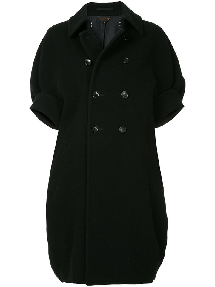 Comme Des Garçons Vintage Short-sleeve Double Breasted Coat - Black