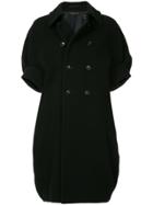 Comme Des Garçons Vintage Short-sleeve Double Breasted Coat - Black