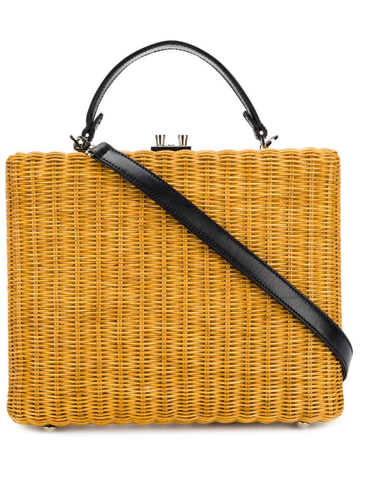 Rodo Straw Tote Bag - Brown