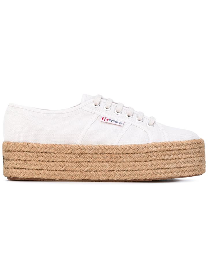 Superga Platform Lace-up Sneakers - Grey