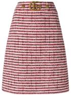 Gucci Bouclé-tweed Skirt - Red