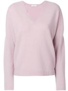 Cruciani V-neck Sweater - Pink & Purple