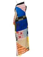 Mara Mac Long Patchwork Dress - Multicolour