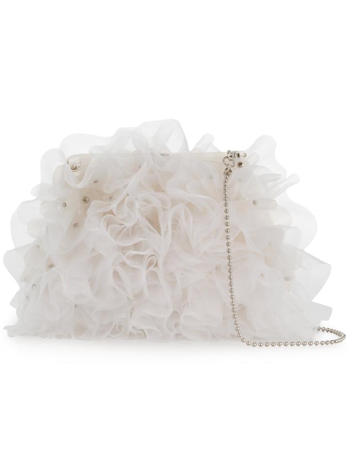 Comme Des Garçons Noir Kei Ninomiya Ruched Crossbody - White